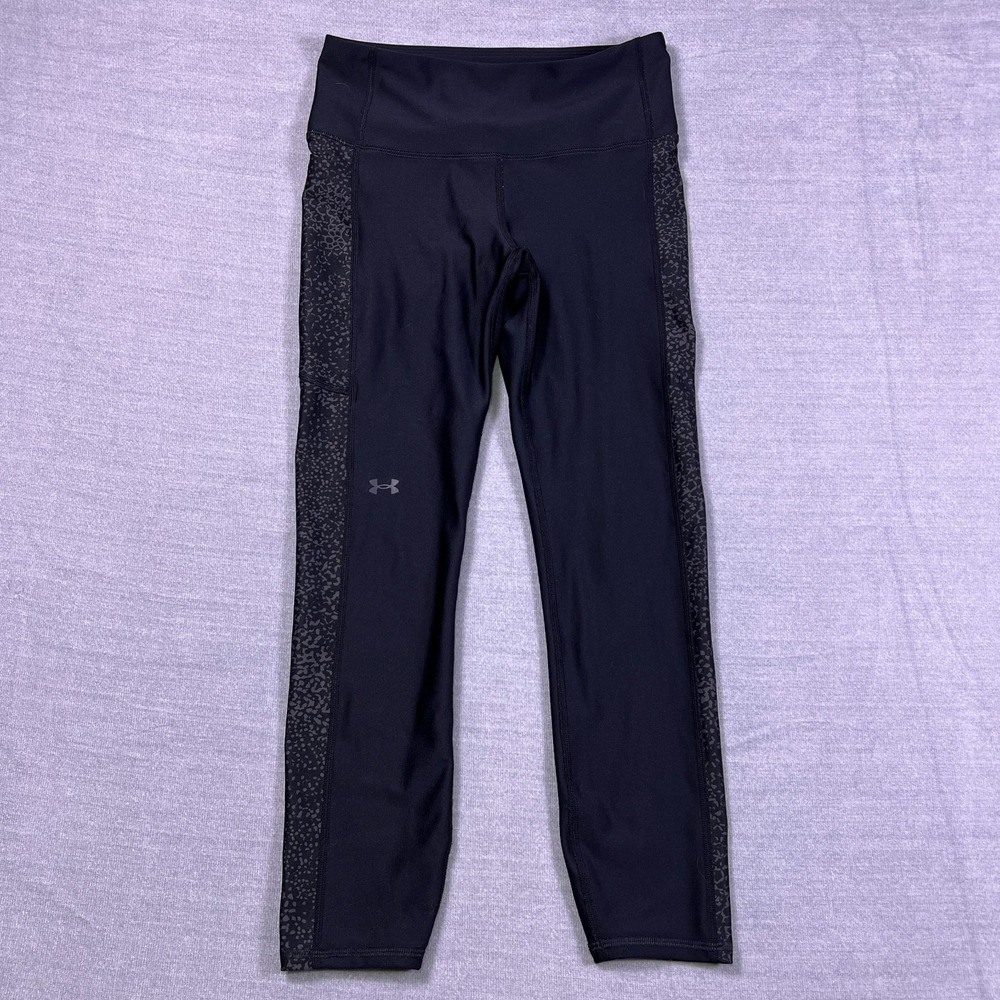 Under‎ Armour Womens Black Compression Heat Gear Stretch Capri Pants Size S